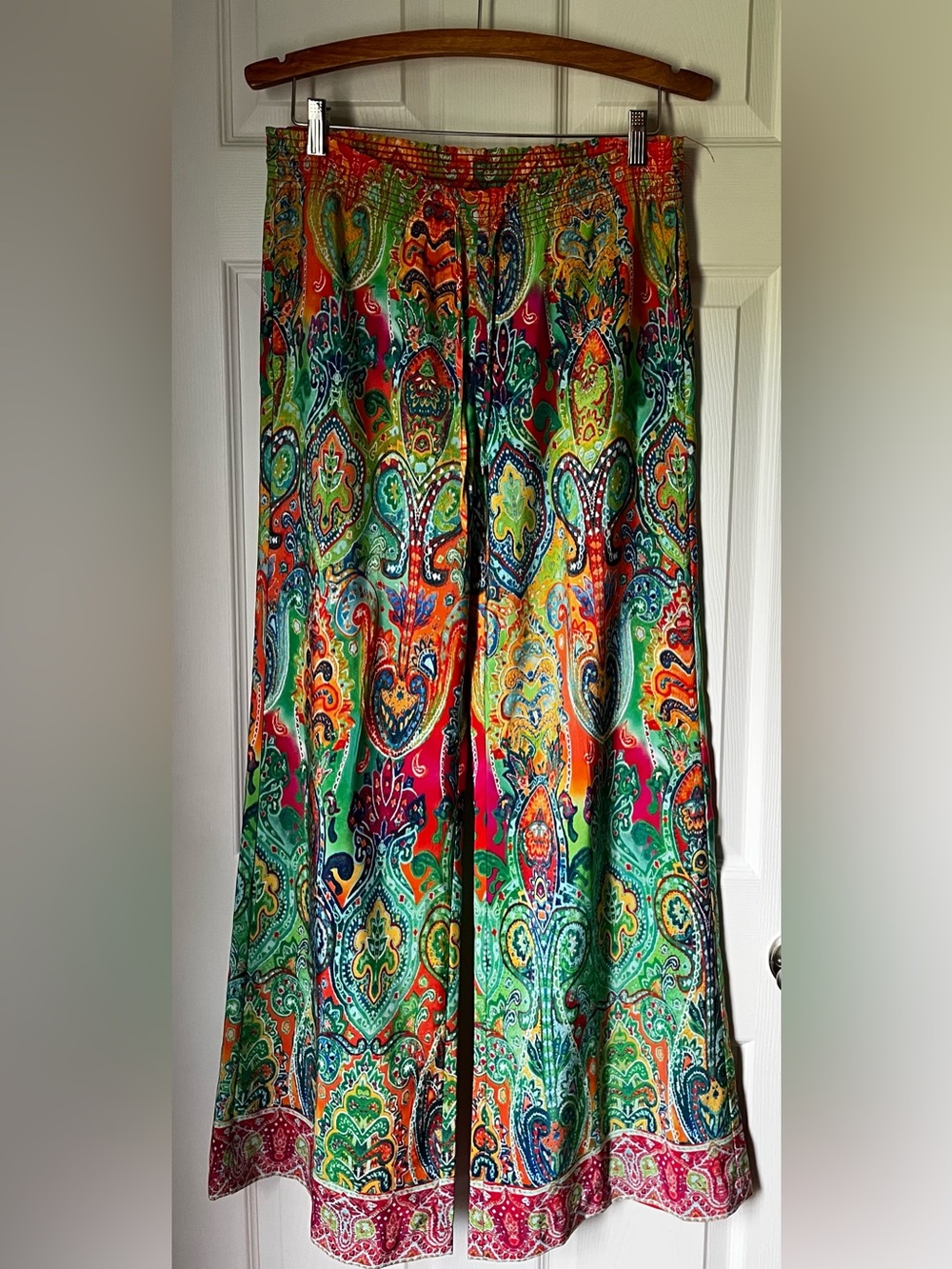 Ralph Lauren Multicolor Paisley Wide Leg Pants